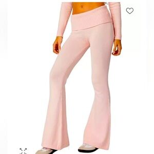 Brand New Without Tags Edikted Desiree Knitted Low Rise Foldover Pants